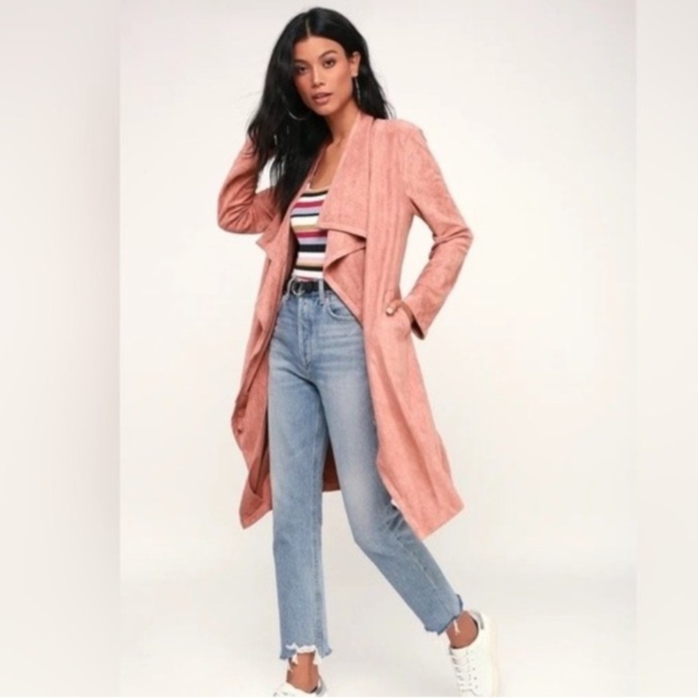 City of Trees Mauve Pink Suede Jacket